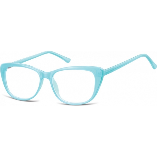 Okulary oprawki korekcyjne Kocie Oczy zerówki Sunoptic CP129 błękit turkusowy